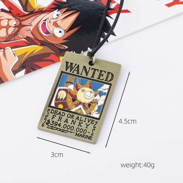 One Piece Animation peripheral leather rope necklace pendant price for 5 pcs