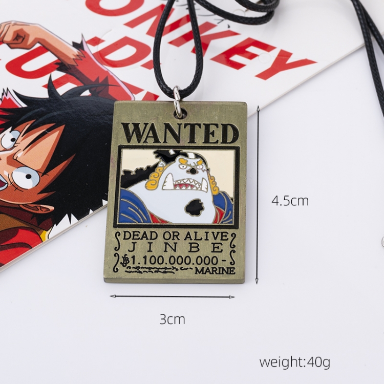 One Piece Animation peripheral leather rope necklace pendant price for 5 pcs