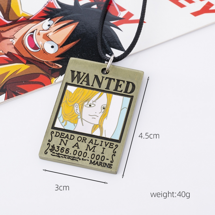 One Piece Animation peripheral leather rope necklace pendant price for 5 pcs