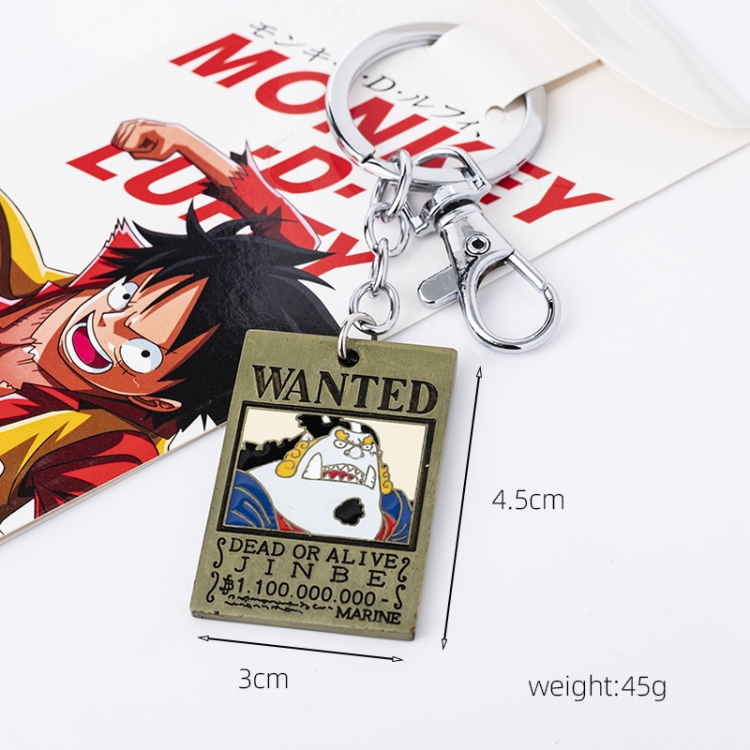 One Piece Animation peripheral metal keychain pendant price for 5 pcs