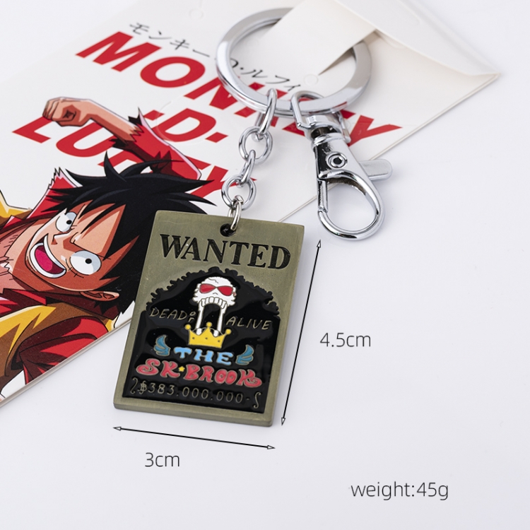 One Piece Animation peripheral metal keychain pendant price for 5 pcs