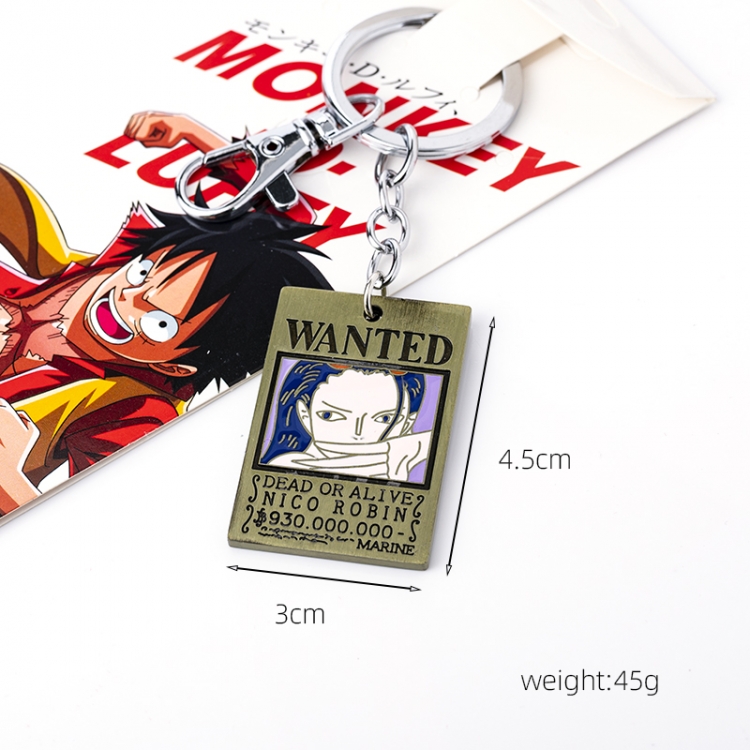 One Piece Animation peripheral metal keychain pendant price for 5 pcs