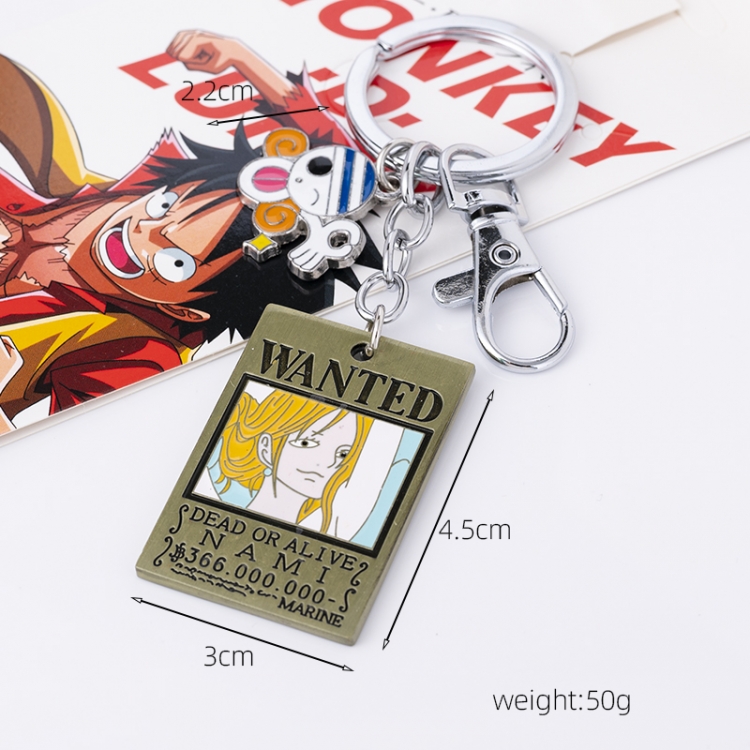  One Piece Anime peripheral double pendant keychain pendant