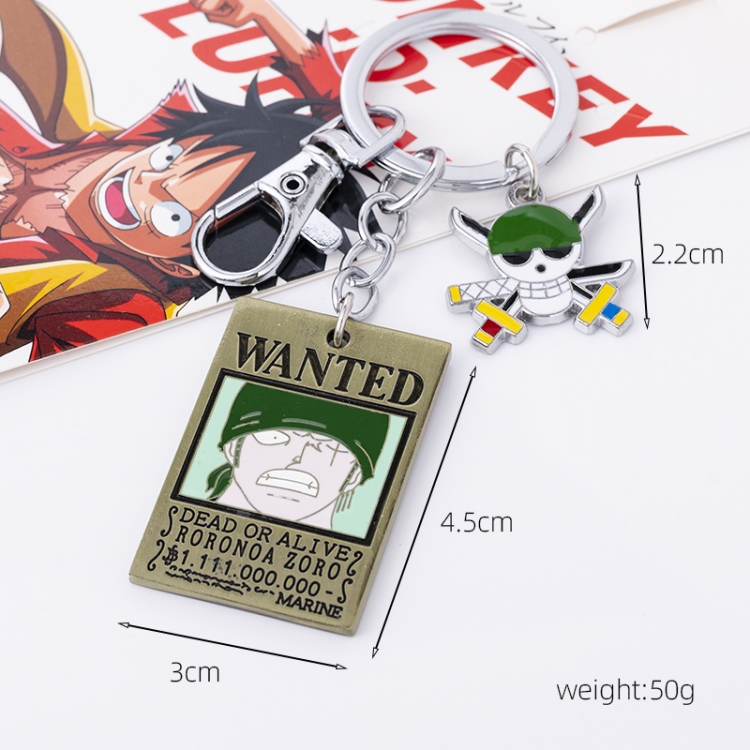  One Piece Anime peripheral double pendant keychain pendant