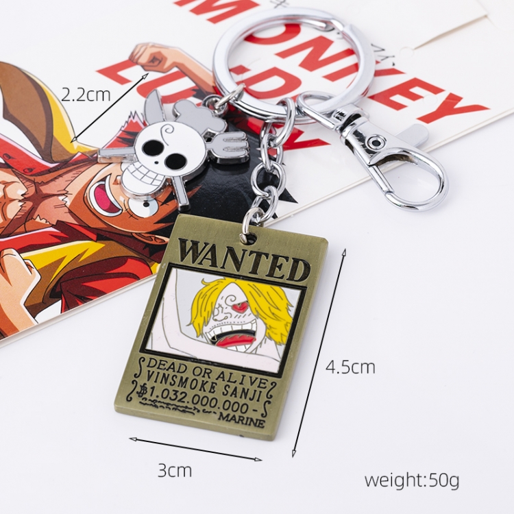  One Piece Anime peripheral double pendant keychain pendant