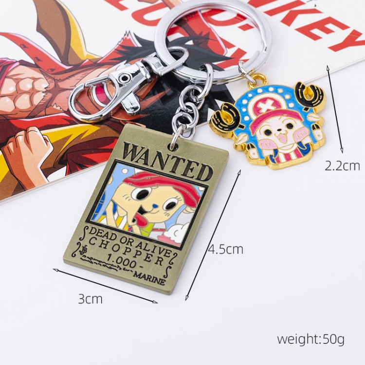  One Piece Anime peripheral double pendant keychain pendant