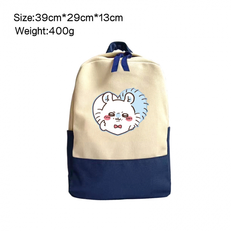 Chiikawa Anime Surrounding Canvas Colorful Backpack 39x29x13cm