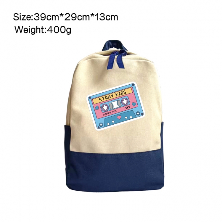 straykids Anime Surrounding Canvas Colorful Backpack 39x29x13cm