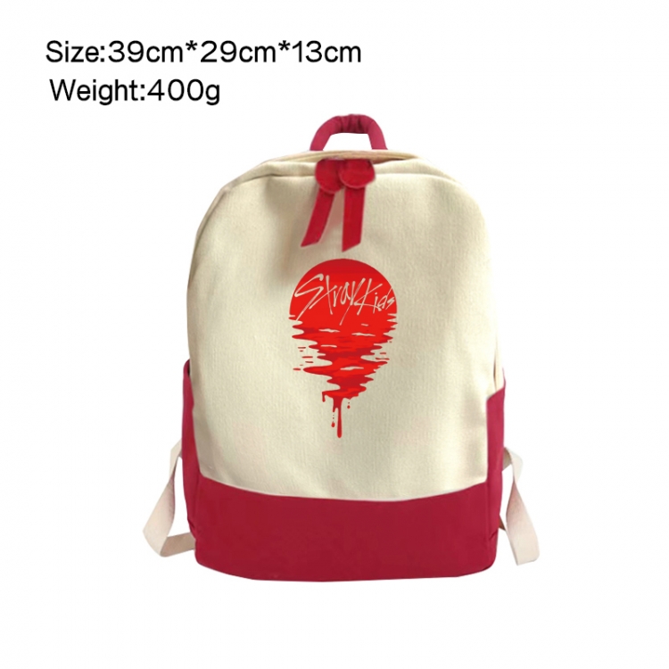 straykids Anime Surrounding Canvas Colorful Backpack 39x29x13cm