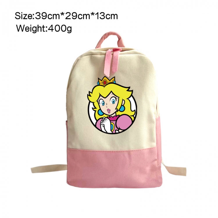 Super Mario Anime Surrounding Canvas Colorful Backpack 39x29x13cm