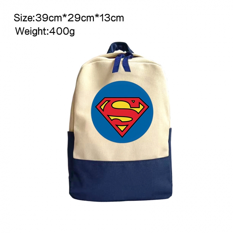 superhero Anime Surrounding Canvas Colorful Backpack 39x29x13cm