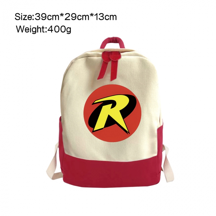 superhero Anime Surrounding Canvas Colorful Backpack 39x29x13cm