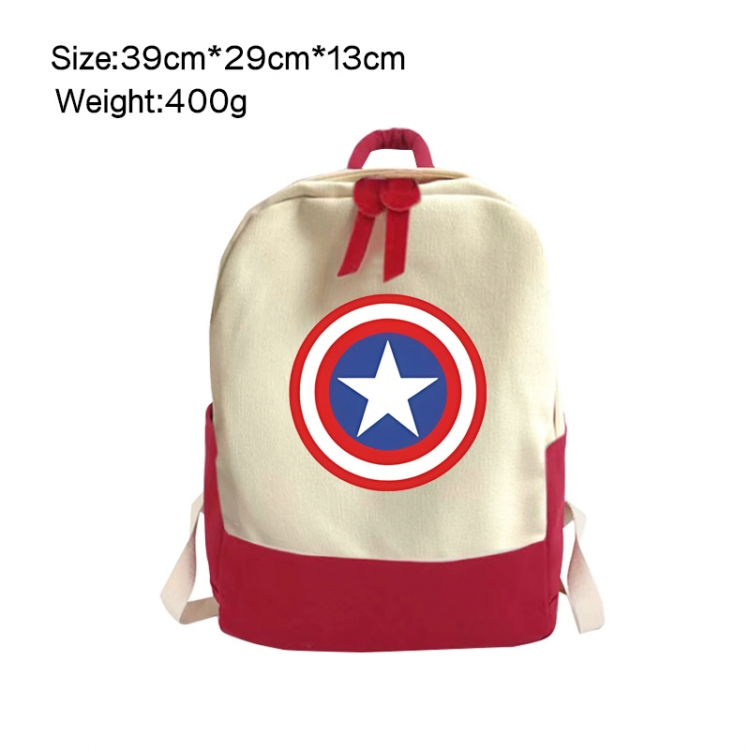 superhero Anime Surrounding Canvas Colorful Backpack 39x29x13cm