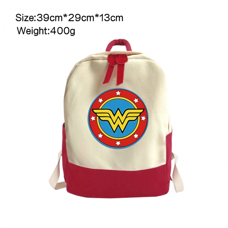 superhero Anime Surrounding Canvas Colorful Backpack 39x29x13cm