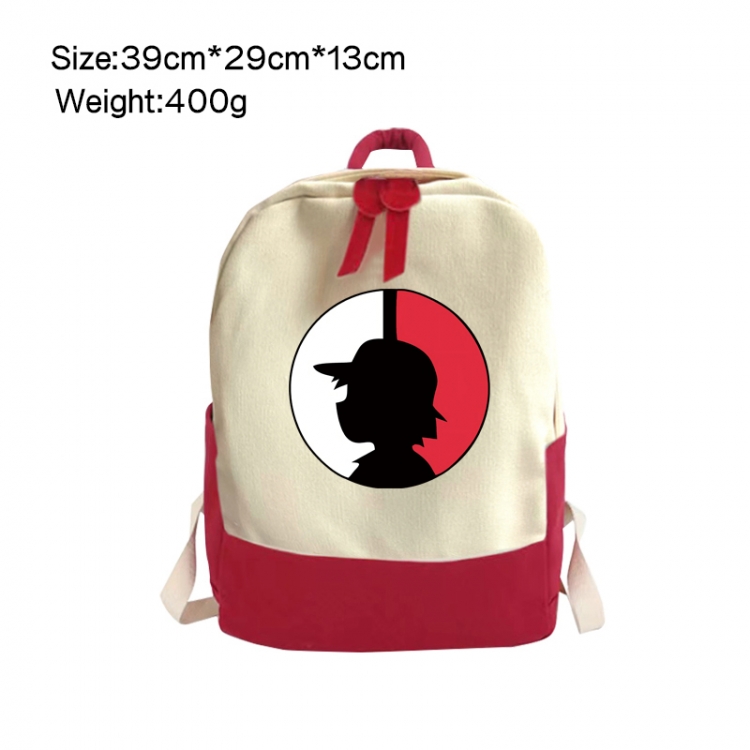 Pokemon Anime Surrounding Canvas Colorful Backpack 39x29x13cm