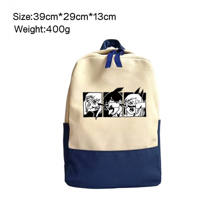 Chainsaw man Anime Surrounding Canvas Colorful Backpack 39x29x13cm