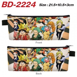 One Piece Anime PU Leather Zip...