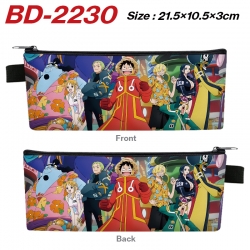 One Piece Anime PU Leather Zip...