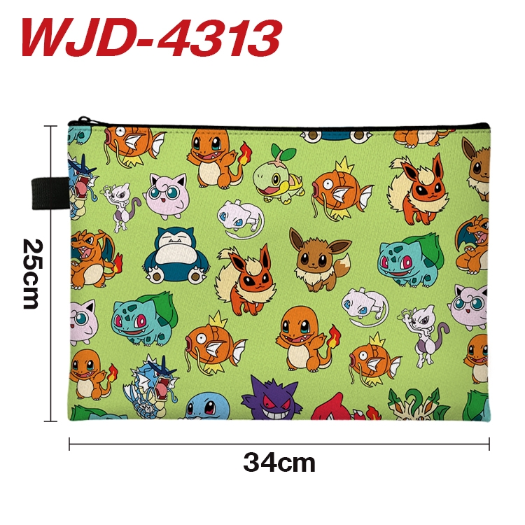 Pokemon Anime Full Color A4 Document Bag 34x25cm WJD-4313