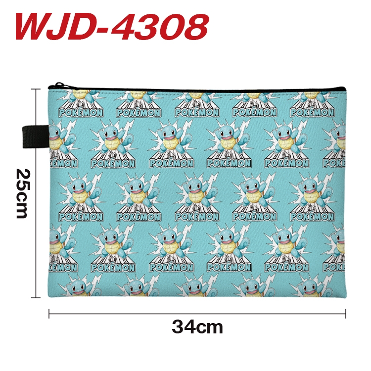 Pokemon Anime Full Color A4 Document Bag 34x25cm   WJD-4308