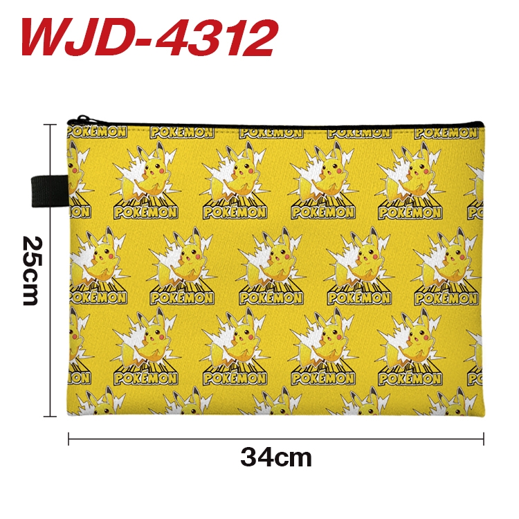 Pokemon Anime Full Color A4 Document Bag 34x25cm  WJD-4312