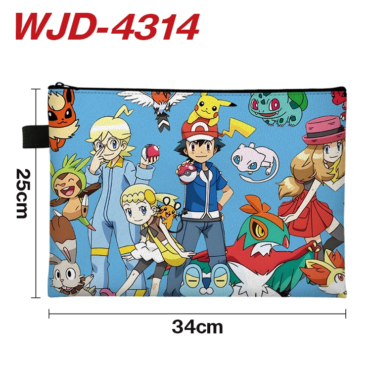 Pokemon Anime Full Color A4 Document Bag 34x25cm  WJD-4314