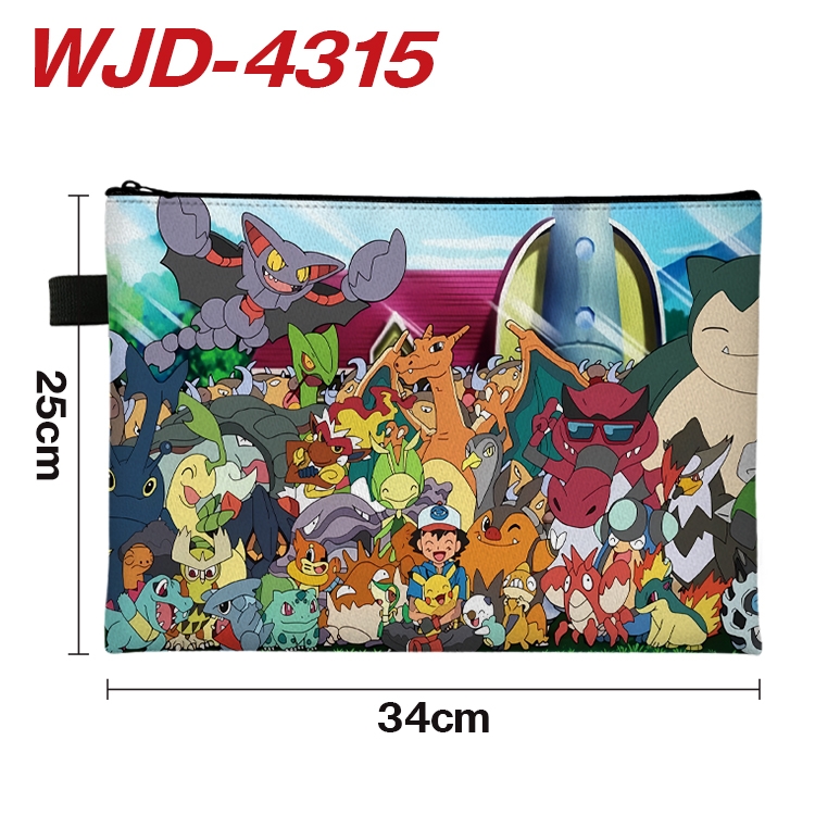 Pokemon Anime Full Color A4 Document Bag 34x25cm WJD-4315