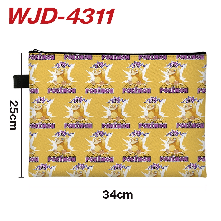 Pokemon Anime Full Color A4 Document Bag 34x25cm  WJD-4311