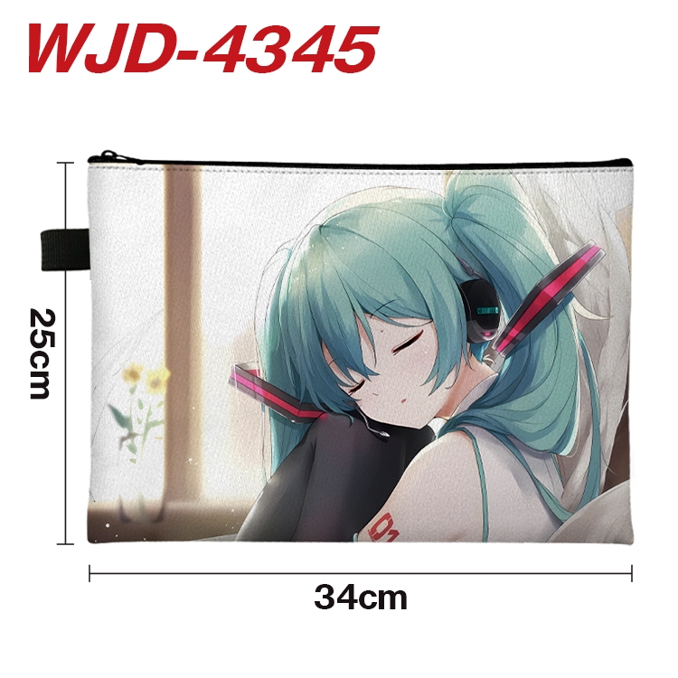 Hatsune Miku Anime Full Color A4 Document Bag 34x25cm  WJD-4345