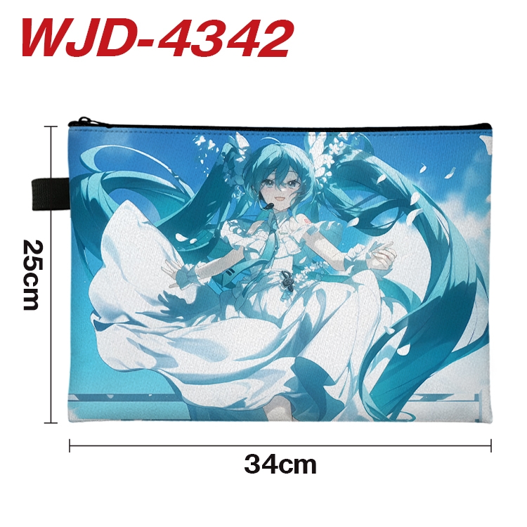 Hatsune Miku Anime Full Color A4 Document Bag 34x25cm WJD-4342