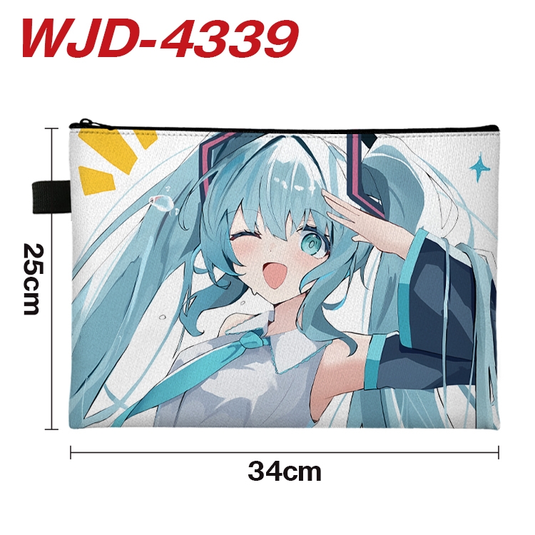 Hatsune Miku Anime Full Color A4 Document Bag 34x25cm WJD-4339