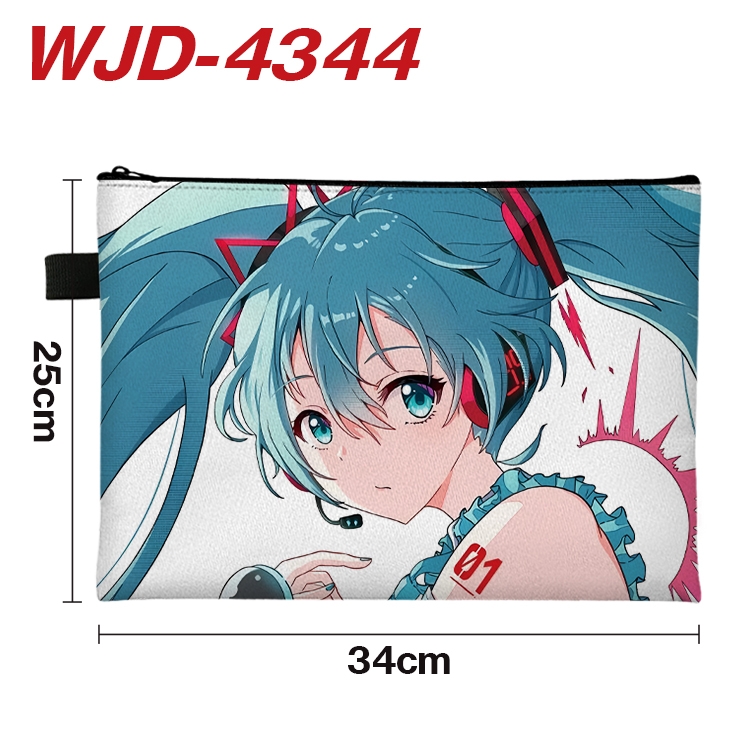 Hatsune Miku Anime Full Color A4 Document Bag 34x25cm  WJD-4344