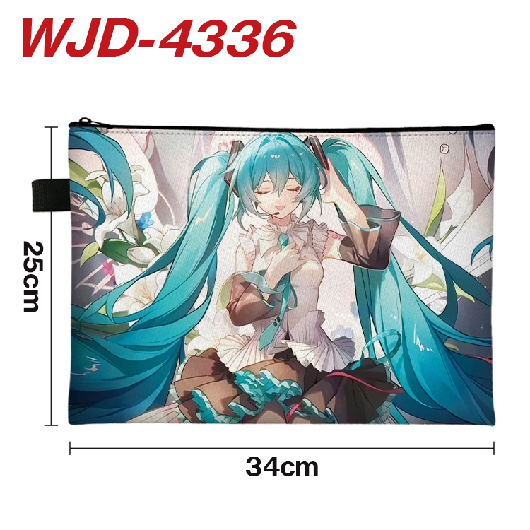 Hatsune Miku Anime Full Color A4 Document Bag 34x25cm WJD-4336