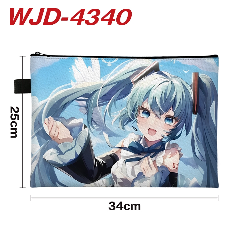 Hatsune Miku Anime Full Color A4 Document Bag 34x25cm  WJD-4340