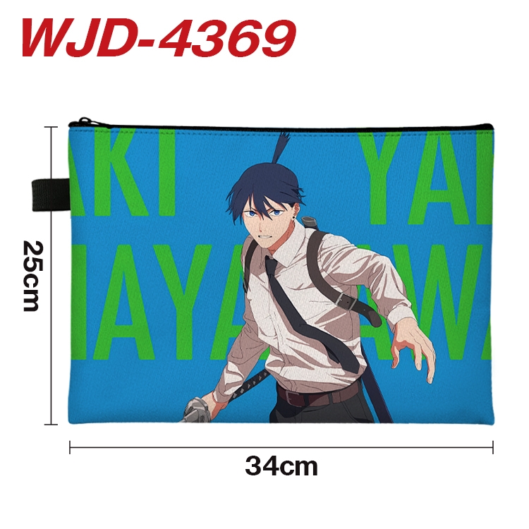 Chainsaw man Anime Full Color A4 Document Bag 34x25cm  WJD-4369