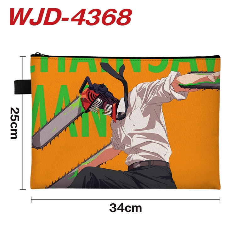 Chainsaw man Anime Full Color A4 Document Bag 34x25cm WJD-4368