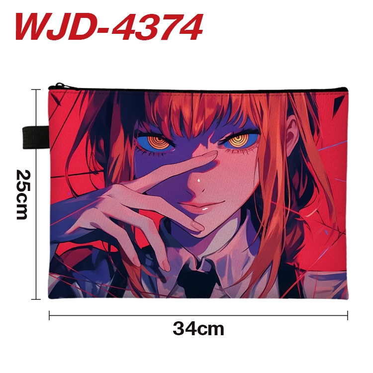 Chainsaw man Anime Full Color A4 Document Bag 34x25cm  WJD-4374