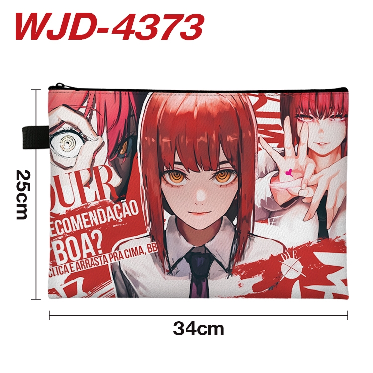 Chainsaw man Anime Full Color A4 Document Bag 34x25cm  WJD-4373