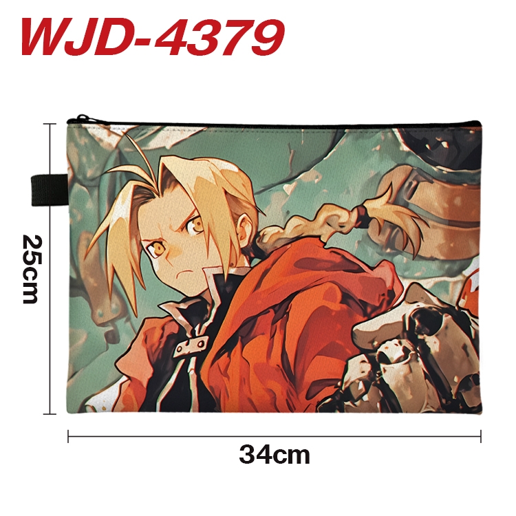 Fullmetal Alchemist Anime Full Color A4 Document Bag 34x25cm WJD-4379