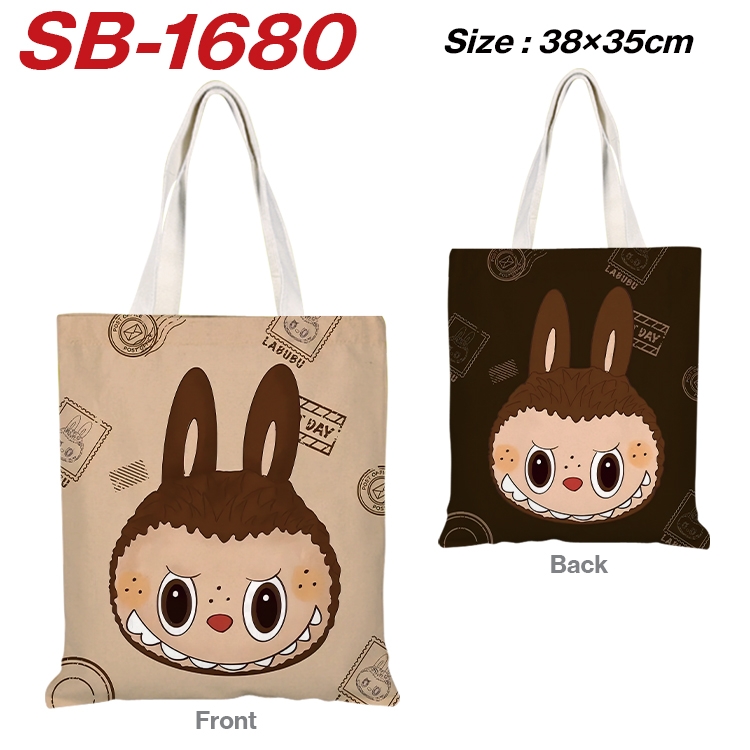 Labubu Anime Canvas Handheld Shoulder Bag Handbag Shopping Bag 38X35CM SB-1680