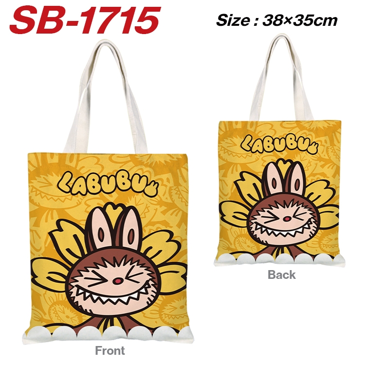 Labubu Anime Canvas Handheld Shoulder Bag Handbag Shopping Bag 38X35CM SB-1715