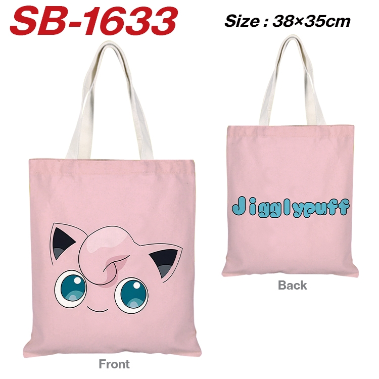 Pokemon Anime Canvas Handheld Shoulder Bag Handbag Shopping Bag 38X35CM SB-1633