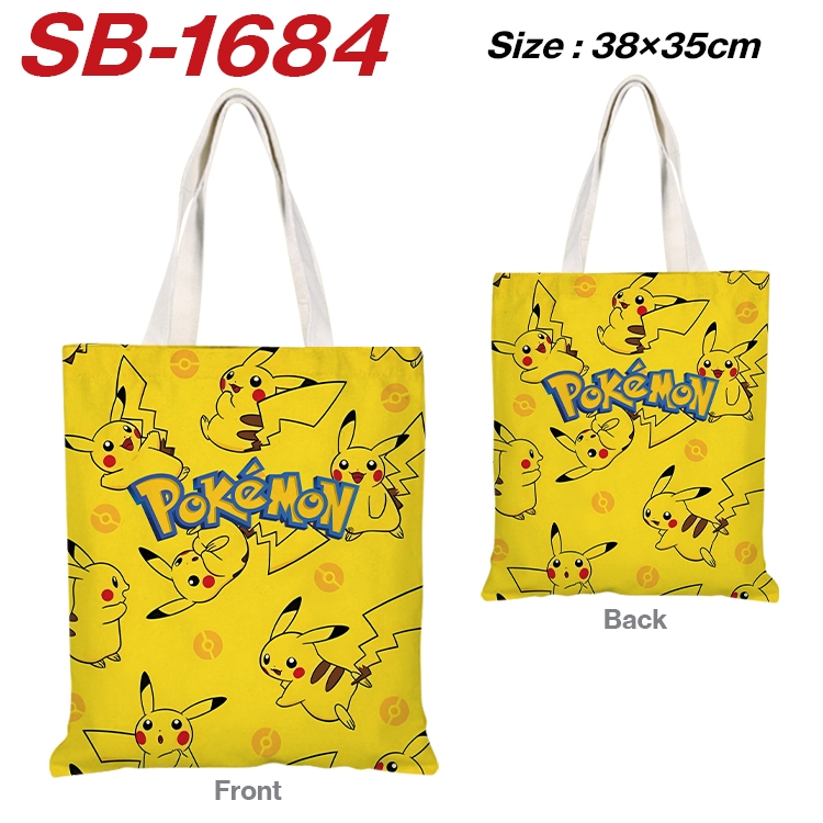 Pokemon Anime Canvas Handheld Shoulder Bag Handbag Shopping Bag 38X35CM SB-1684