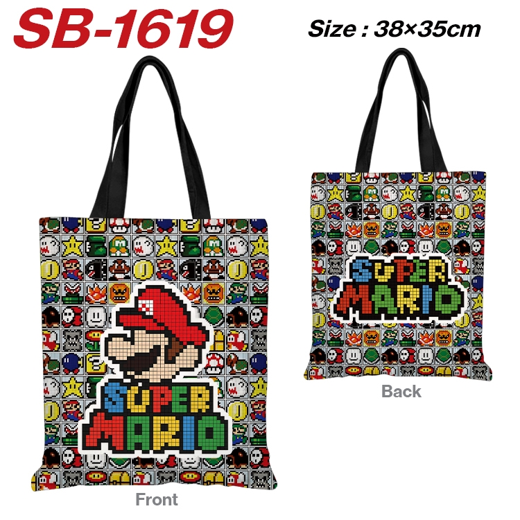 Super Mario Anime Canvas Handheld Shoulder Bag Handbag Shopping Bag 38X35CM SB-1619