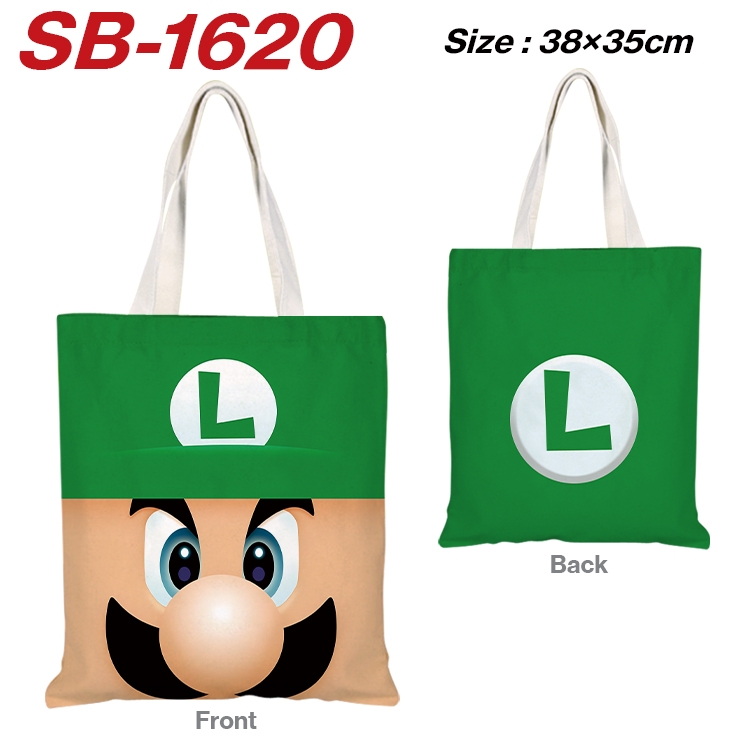 Super Mario Anime Canvas Handheld Shoulder Bag Handbag Shopping Bag 38X35CM SB-1620