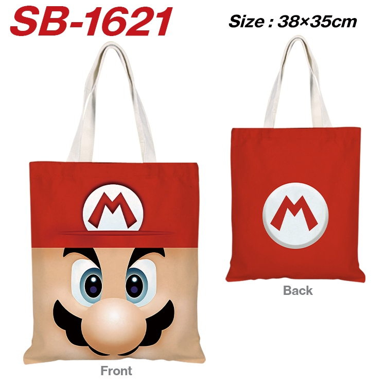 Super Mario Anime Canvas Handheld Shoulder Bag Handbag Shopping Bag 38X35CM  SB-1621