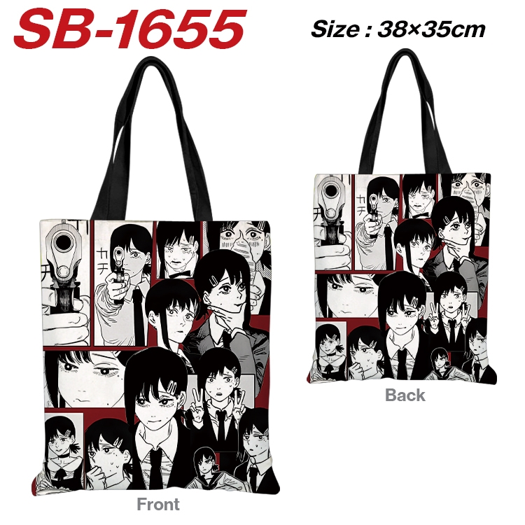 Chainsaw man Anime Canvas Handheld Shoulder Bag Handbag Shopping Bag 38X35CM  SB-1655