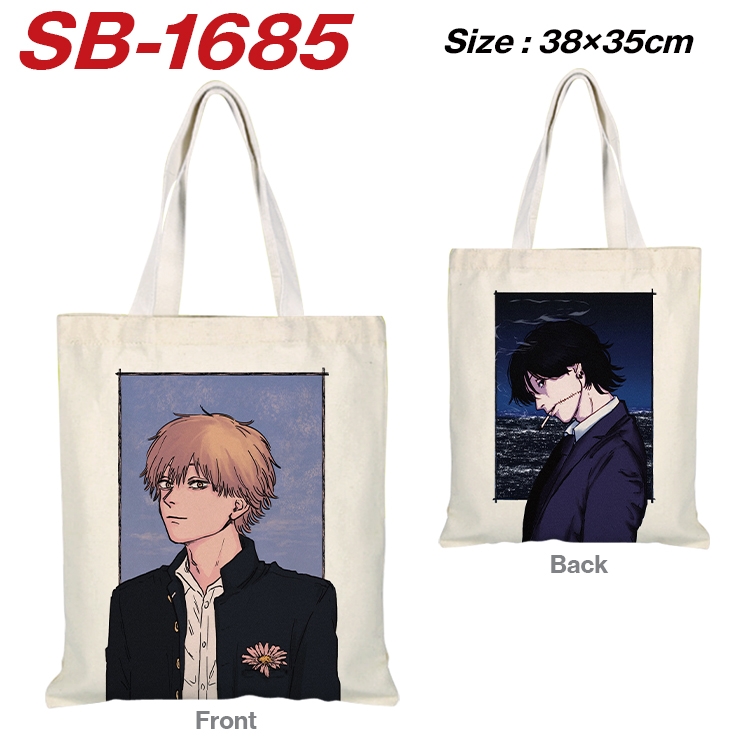 Chainsaw man Anime Canvas Handheld Shoulder Bag Handbag Shopping Bag 38X35CM SB-1685