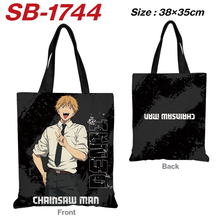 Chainsaw man Anime Canvas Handheld Shoulder Bag Handbag Shopping Bag 38X35CM  SB-1744