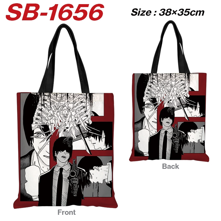 Chainsaw man Anime Canvas Handheld Shoulder Bag Handbag Shopping Bag 38X35CM SB-1656